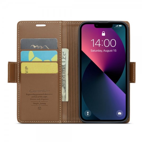 CaseMe iPhone 13 Etui 023 Series Brun