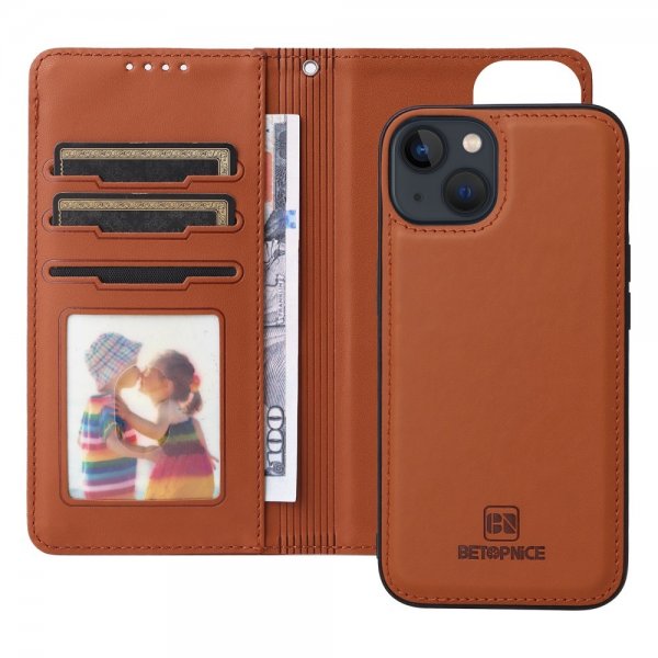 Betopnice iPhone 13 Etui Avtagbart Deksel 005 Brun