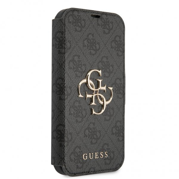Guess iPhone 13 Etui Metal Logo Grå