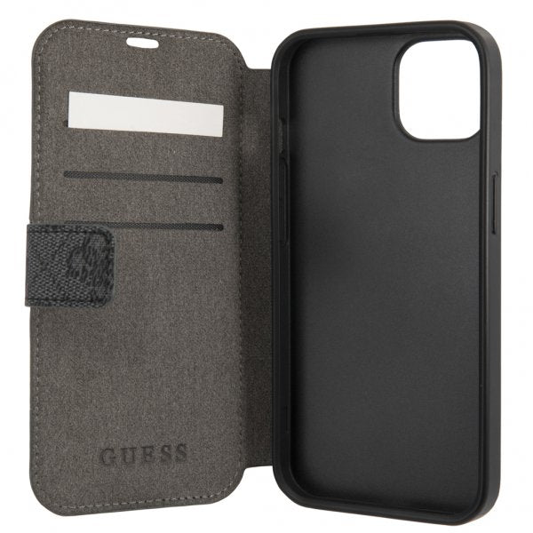 Guess iPhone 13 Etui Metal Logo Grå