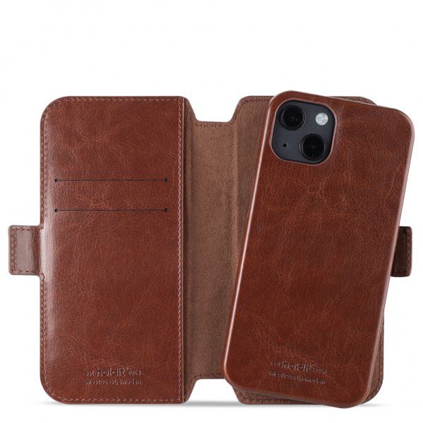 holdit iPhone 13 Etui Wallet Case Magnet Berlin Dark Brown
