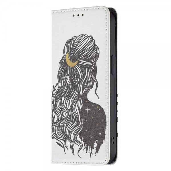 iPhone 13 Pro Etui Flip Motiv Kvinne