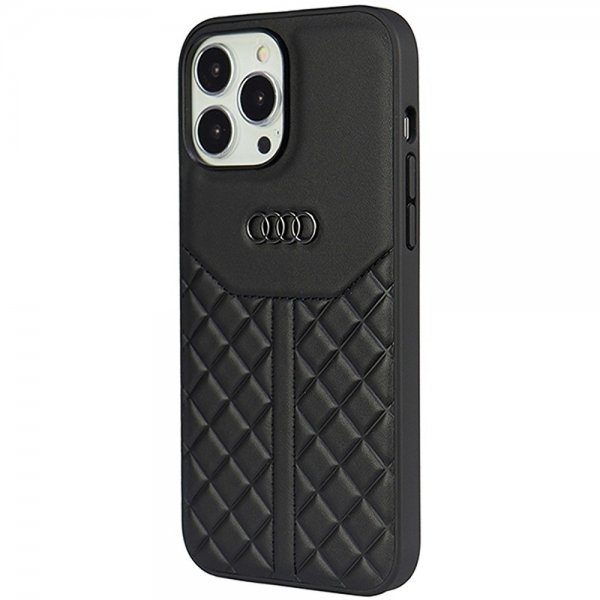 Audi iPhone 13/iPhone 13 Pro Deksel Genuine Leather Case Svart