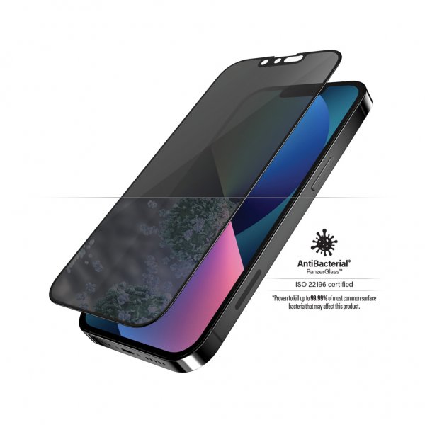 PanzerGlass iPhone 13/iPhone 13 Pro Skjermbeskytter Edge-to-Edge Case Friendly Privacy