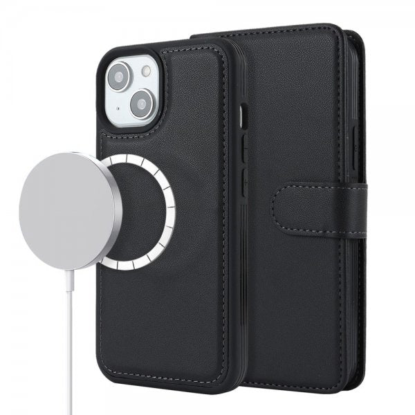 iPhone 13/iPhone 14 Etui Avtagbart Deksel MagSafe Svart