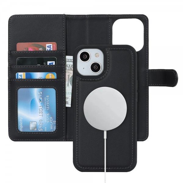 iPhone 13/iPhone 14 Etui Avtagbart Deksel MagSafe Svart