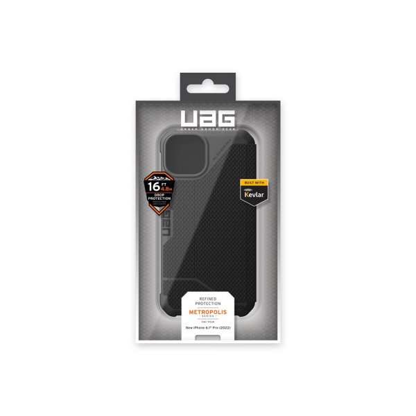 Urban Armor Gear (UAG) iPhone 13/iPhone 14 Etui Metropolis Kevlar Black