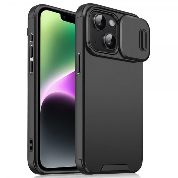 iPhone 13/iPhone 14 Deksel Camera Slide Svart