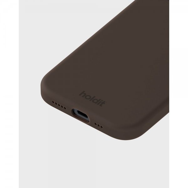 holdit iPhone 13/iPhone 14 Deksel Silikon Chocolate