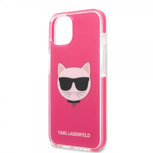 Karl Lagerfeld iPhone 13 Mini Deksel Choupette Fuchsia