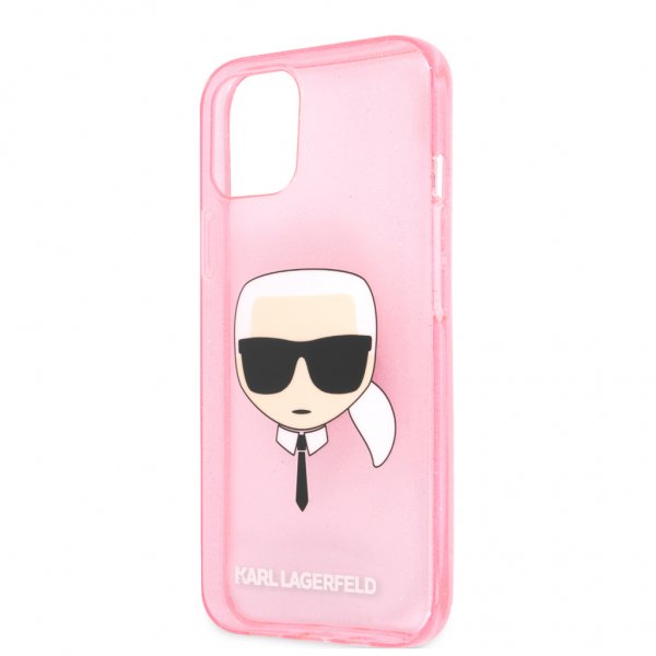 Karl Lagerfeld iPhone 13 Mini Deksel Full Glitter Rosa