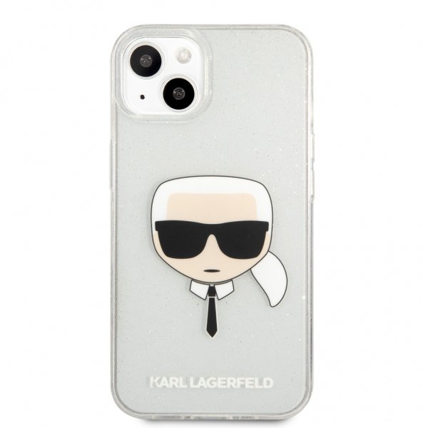 Karl Lagerfeld iPhone 13 Mini Deksel Full Glitter Sølv