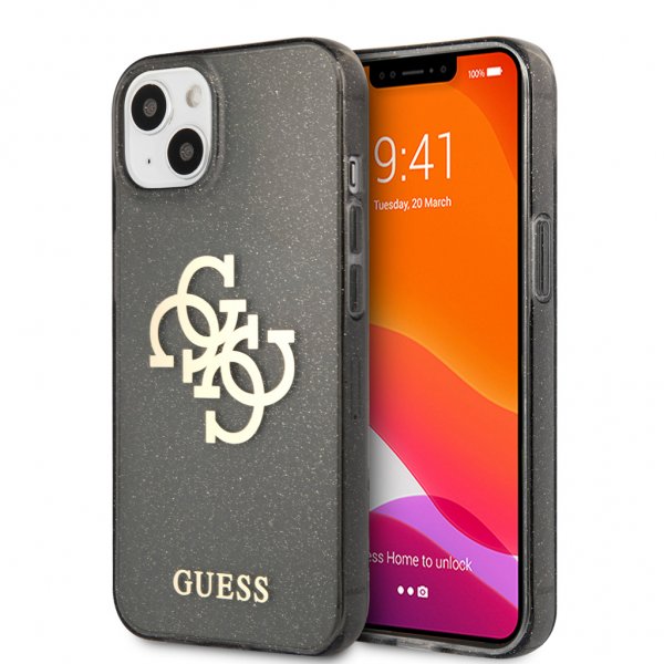 Guess iPhone 13 Mini Deksel Full Glitter Svart