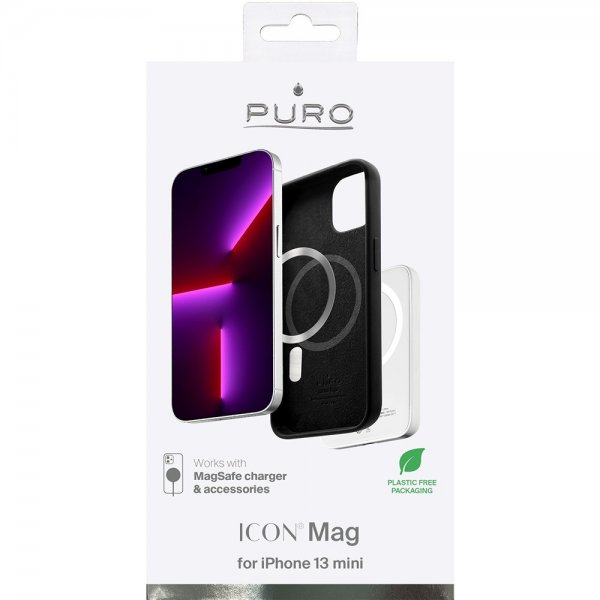 Puro iPhone 13 Mini Deksel ICON Mag Svart