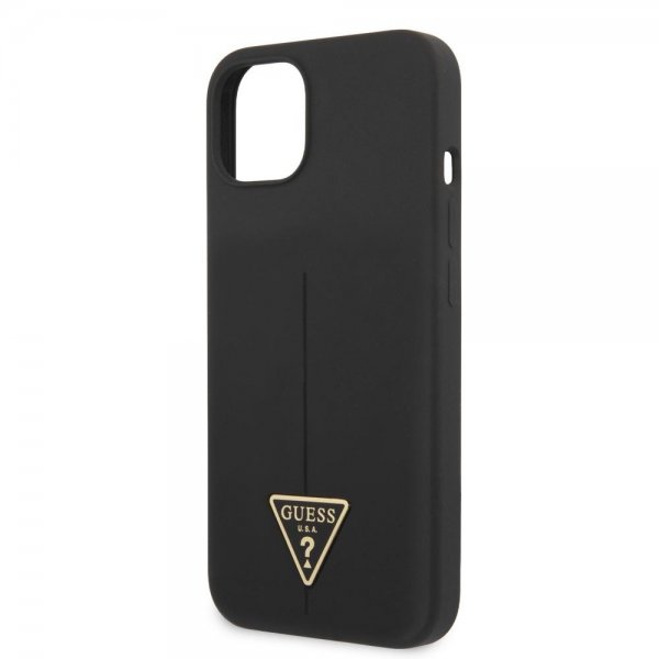 Guess iPhone 13 Mini Deksel Metal Triangle Svart