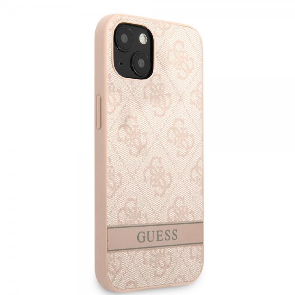 Guess iPhone 13 Mini Deksel Printed Stripe Bottom Rosa