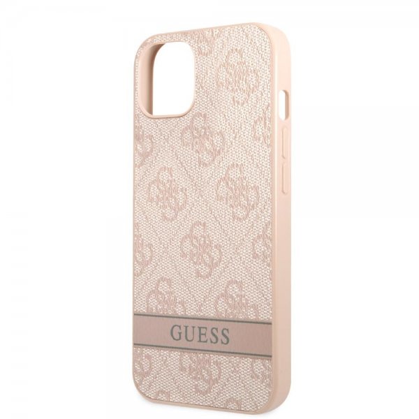 Guess iPhone 13 Mini Deksel Printed Stripe Bottom Rosa