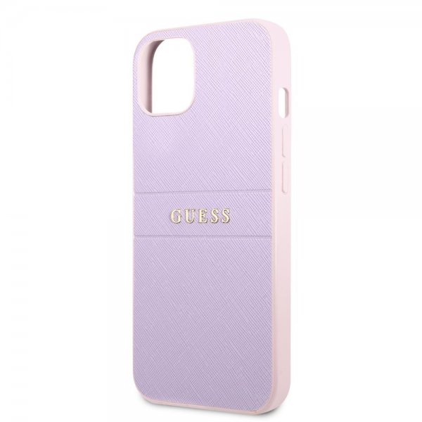 Guess iPhone 13 Mini Deksel Saffiano Metal Logo Lilla