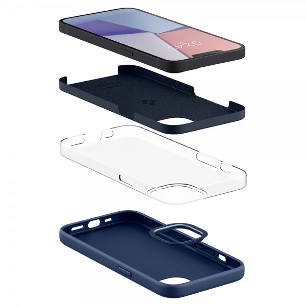 Spigen iPhone 13 Mini Deksel Silicone Fit Navy Blue