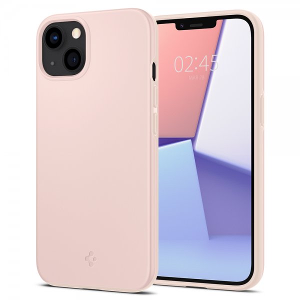 Spigen iPhone 13 Mini Deksel Thin Fit Pink Sand