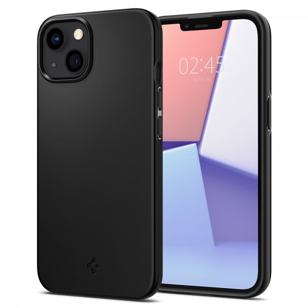 Spigen iPhone 13 Mini Deksel Thin Fit Svart