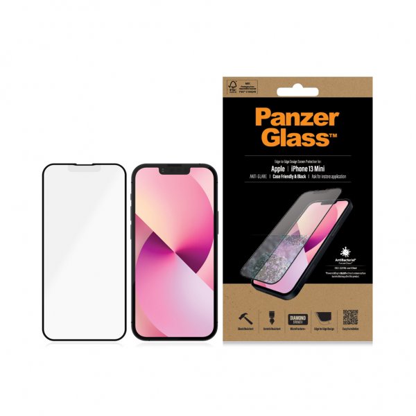 PanzerGlass iPhone 13 Mini Skjermbeskytter Edge-to-Edge Anti-Glare
