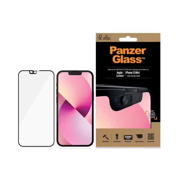PanzerGlass iPhone 13 Mini Skjermbeskytter Edge-to-Edge CamSlider