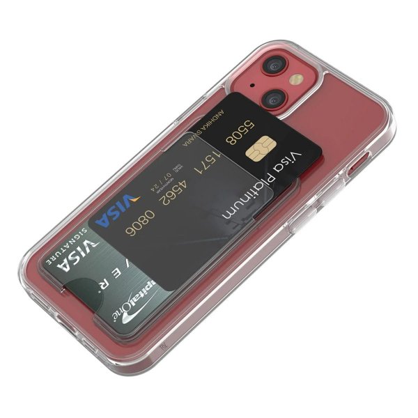 Rvelon iPhone 13 Deksel Kortholder Transparent