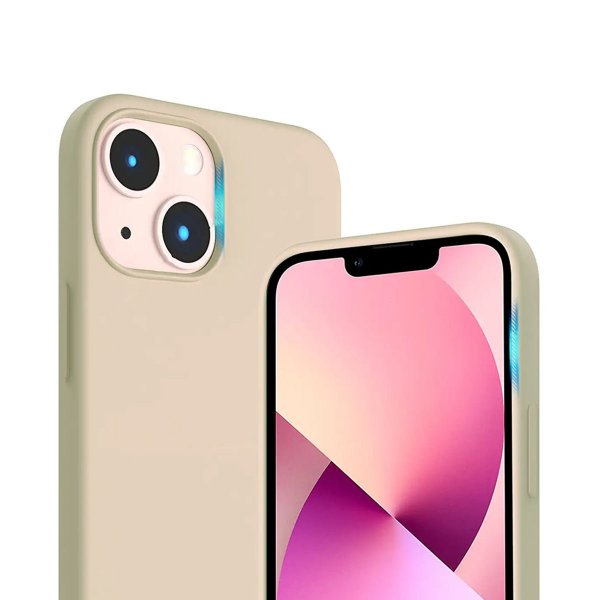 Rvelon iPhone 13 Deksel Silikon Beige