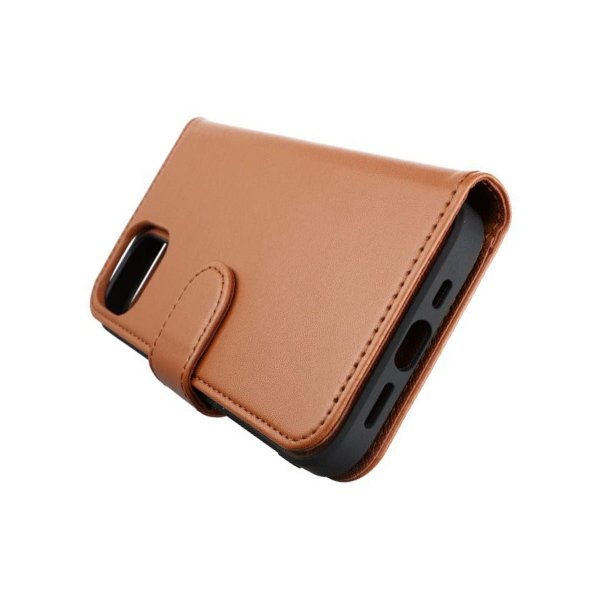 Rvelon iPhone 13 Etui Detachable Wallet Case Brun
