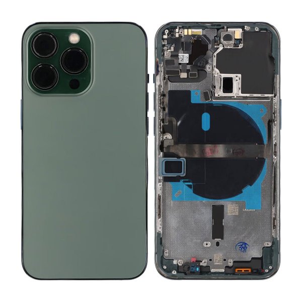 iPhone 13 Pro bakside med komplett ramme OEM - grønn