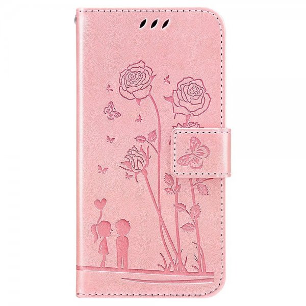 iPhone 13 Pro Etui Blomstermønster Rosa