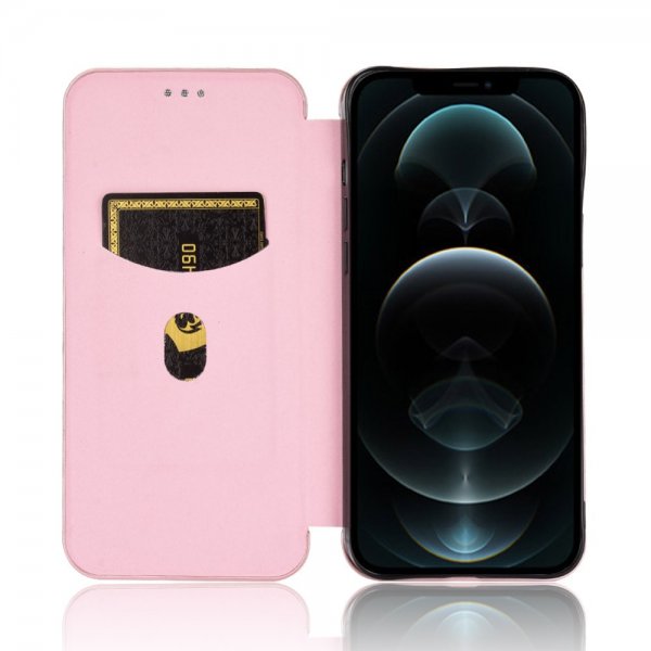 iPhone 13 Pro Etui Karbonfibertekstur Rosegull