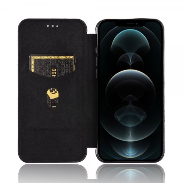 iPhone 13 Pro Etui Karbonfibertekstur Svart