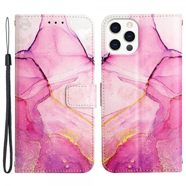 iPhone 13 Pro Etui Marmor Lilla