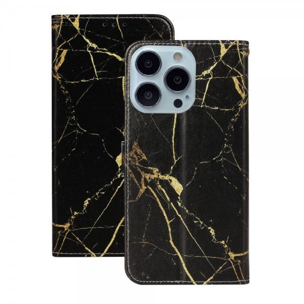 iPhone 13 Pro Etui Motiv Marmor Gull