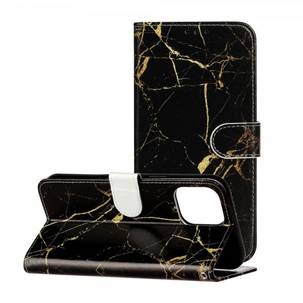 iPhone 13 Pro Etui Motiv Marmor Gull
