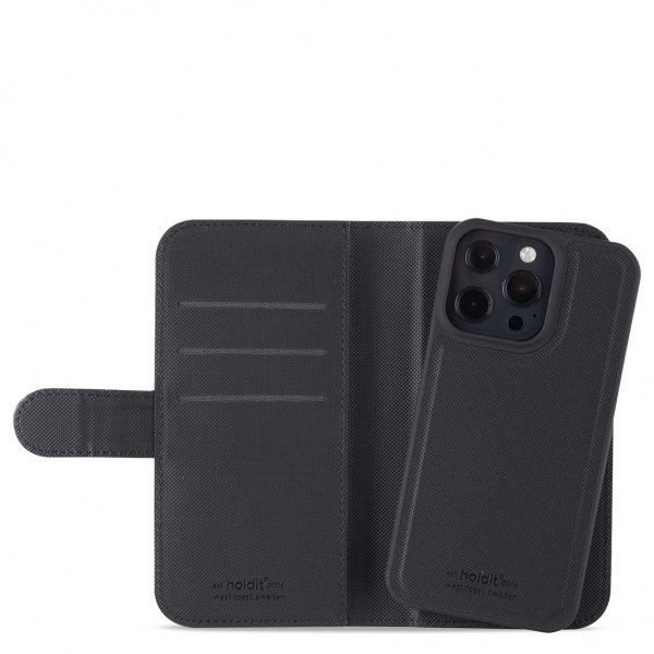 holdit iPhone 13 Pro Etui Wallet Case Magnet Svart