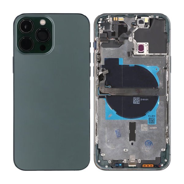iPhone 13 Pro Max bakside med komplett ramme OEM - grønn