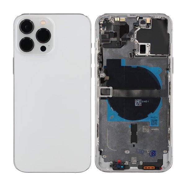iPhone 13 Pro Max bakside med komplett ramme OEM - Silver