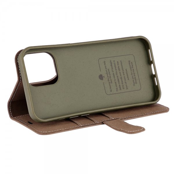 Onsala iPhone 13 Pro Max Etui ECO Wallet Brun