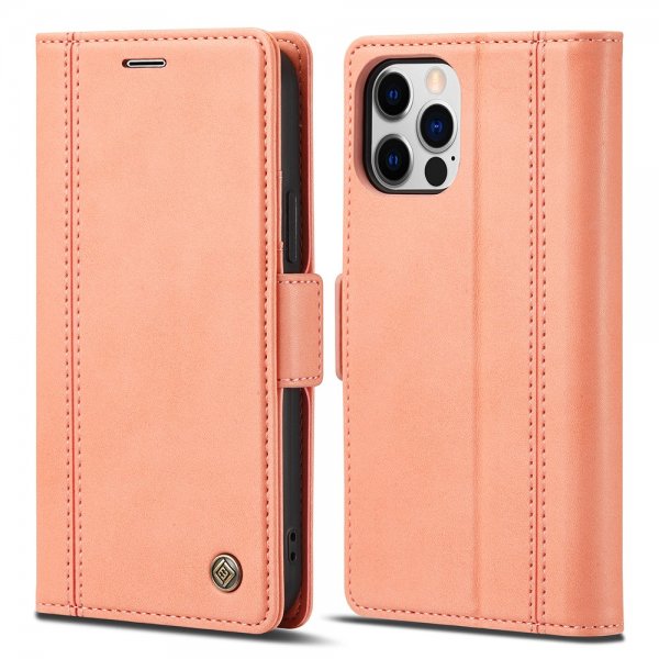 Lc.Imeeke iPhone 13 Pro Etui med Kortlomme stativfunksjon Rosa