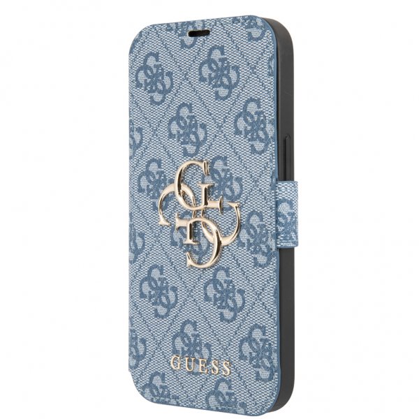 Guess iPhone 13 Pro Max Etui Metal Logo Blå