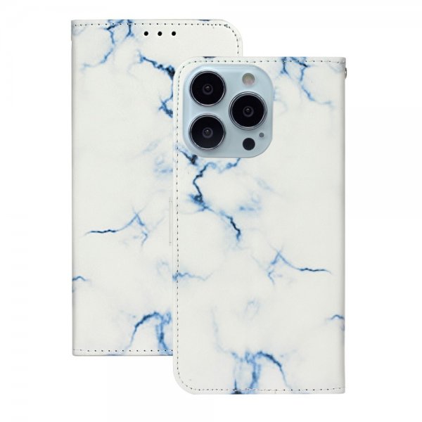 iPhone 13 Pro Max Etui Motiv Vit Marmor