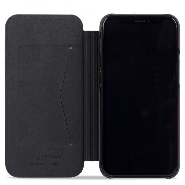 holdit iPhone 13 Pro Max Etui SlimFlip Wallet Svart