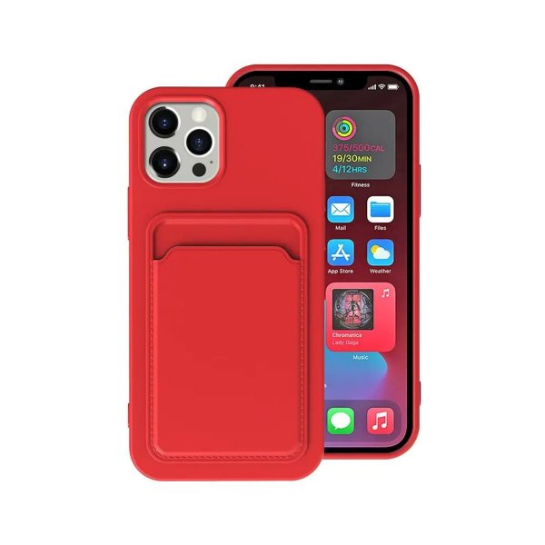 iPhone 13 Pro Max Deksel Kortholder Rød