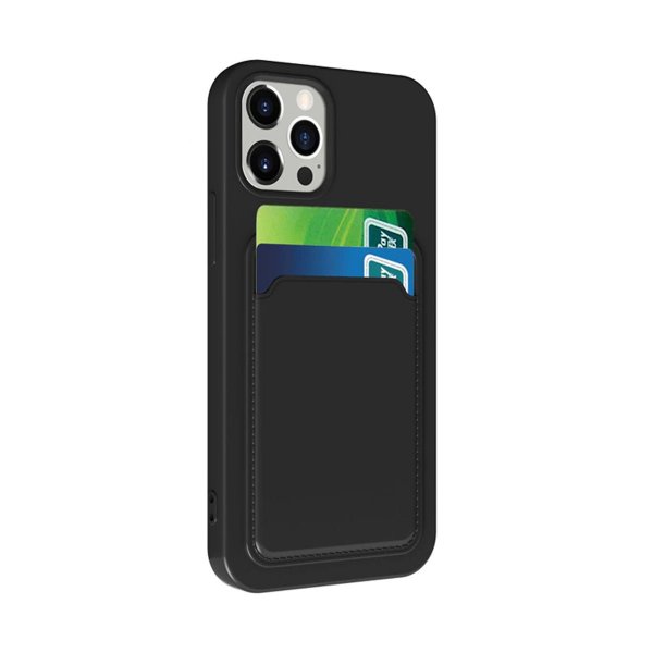 iPhone 13 Pro Max Deksel Kortholder Svart