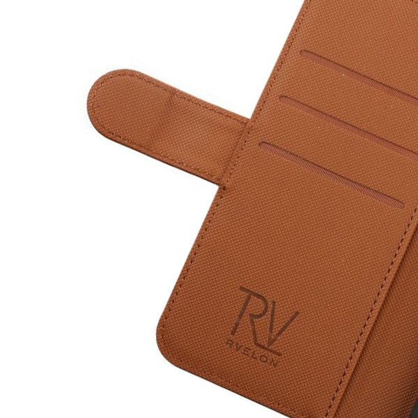 Rvelon iPhone 13 Pro Max Etui Detachable Wallet Case Brun