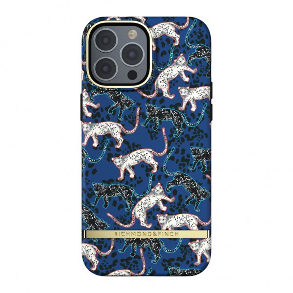 Richmond & Finch iPhone 13 Pro Max Deksel Blue Leopard