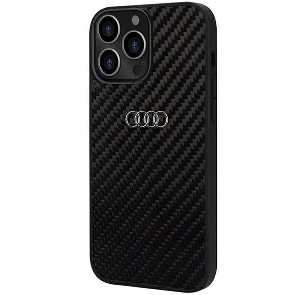 Audi iPhone 13 Pro Max Deksel Carbon Fiber Svart